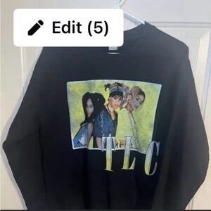 Used TLC Black Heavy Blend Sweatshirt